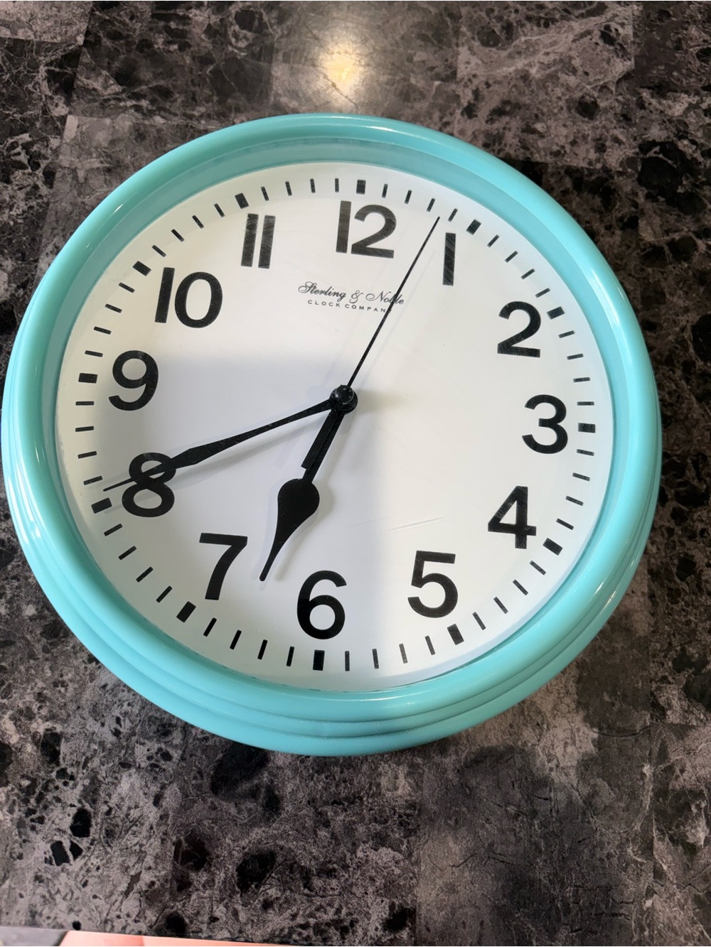 Sterling & Noble 9" Retro Turquoise Mint Teal Quartz Wall Clock Home Decor